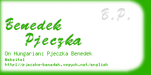 benedek pjeczka business card